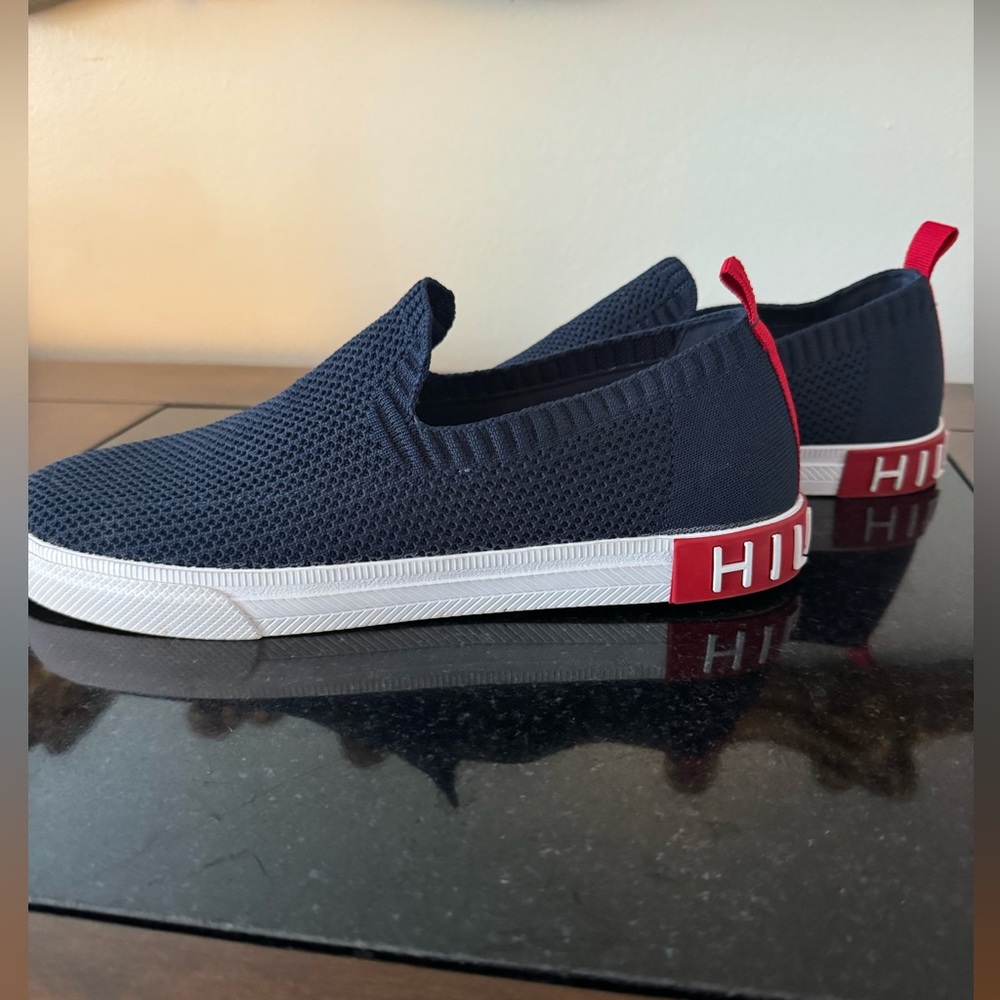 Womens Tommy Hilfiger TWLILEY-R Mesh Dlip-on Shoes Size 8.5navy/blue/Red
